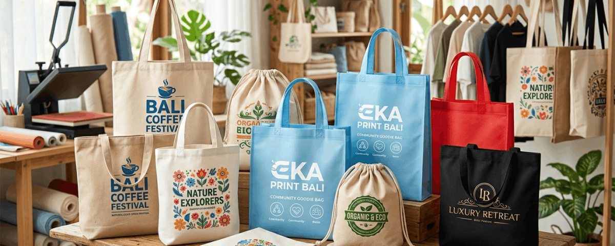 Cetak Tas Custom untuk Promosi dan Event: Pilihan Tas Spunbond, Baby Canvas, hingga Drill